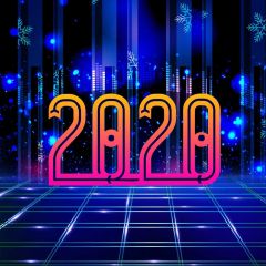 2020 Blue Light Photography Scenery Backdrop Festival Celebration Theme Banner BCE-999