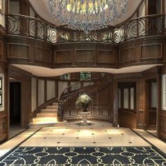 Modern Stairs Light Flower Floor Photography Scenery Backdrop Indoor Theme Banner BVU-007