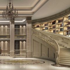 Modern Stairs Bookshelf Books Photography Scenery Backdrop Indoor Theme Banner BVU-008