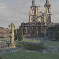 Arichtecture Plant Brick Photography Scenery Backdrop Architectural Theme Banner BVU-028