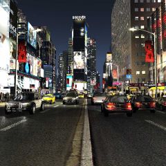 Night Scene Car Building People Photography Scenery Backdrop Streetscape Theme Banner BVU-041