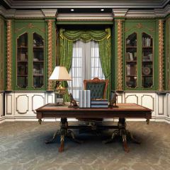 Desk Lamp Bookshelf Deck Chair Photography Scenery Backdrop Indoor Theme Banner BVU-044