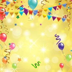 Balloon Ribbon Bubble Photography Scenery Backdrop Birthday Party Theme Banner BVU-045