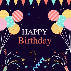 Birthday Balloon Star Photography Scenery Backdrop Birthday Party Theme Banner BVU-050