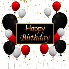 Birthday Balloon Photography Scenery Backdrop Birthday Party Theme Banner BVU-057