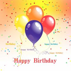 Birthday Balloon Yellow Photography Scenery Backdrop Birthday Party Theme Banner BVU-059