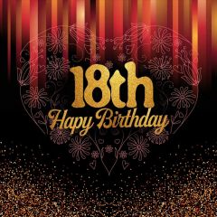 Birthday Flower Stripe Photography Scenery Backdrop Birthday Party Theme Banner BVU-070