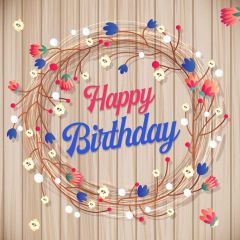 Birthday Wood Flower Photography Scenery Backdrop Birthday Party Theme Banner BVU-076