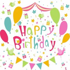 Birthday Balloon Bird Photography Scenery Backdrop Birthday Party Theme Banner BVU-077