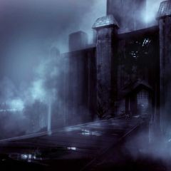 Fog Wood Building Photography Scenery Backdrop Autumn Theme Banner BVU-086