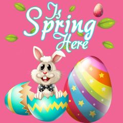 Rabbit Egg Photography Scenery Backdrop Cartoon Theme Banner BVU-089