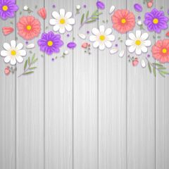 Flower Wood Wall Photography Scenery Backdrop Wall Theme Banner BVU-091