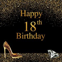 Birthday High Heel Shoes Diamond Photography Scenery Backdrop Birthday Party Theme Banner BVU-103