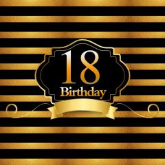 Birthday Stripe Photography Scenery Backdrop Birthday Party Theme Banner BVU-105