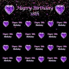 Heart Birthday Photography Scenery Backdrop Step and Repeat Banner Theme Banner BVU-113