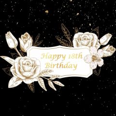 Flower Birthday Photography Scenery Backdrop Birthday Party Theme Banner BVU-122