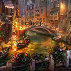 Flower House Bridge Photography Scenery Backdrop Flowers Theme Banner BVU-130