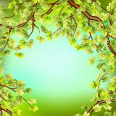 Green Flower Photography Scenery Backdrop Forest Theme Banner BVU-146