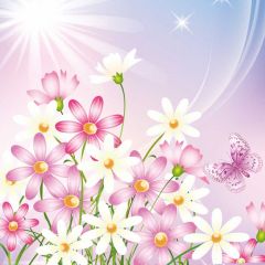 Flower Sunshine Photography Scenery Backdrop Flowers Theme Banner BVU-149