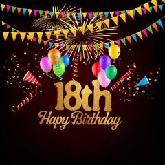 Birthday Balloon Photography Scenery Backdrop Birthday Party Theme Banner BVU-172