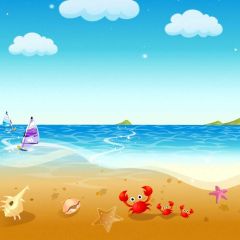 Sea Cloud Sand Photography Scenery Backdrop Ocean Theme Banner BVU-185