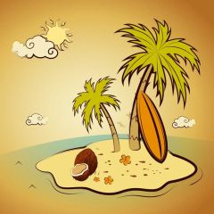 Sea Plant Cloud Sun Photography Scenery Backdrop Ocean Theme Banner BVU-191