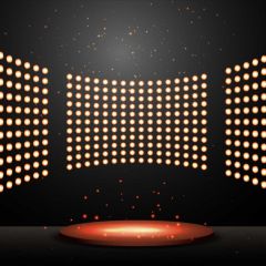 Light Circle Photography Scenery Backdrop Stage Carpet Theme Banner BVU-211