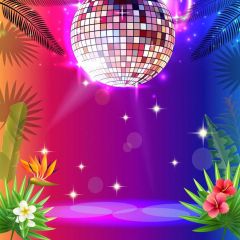 Flower Ball Star Photography Scenery Backdrop Music Dance Theme Banner BVU-274
