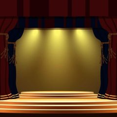 Curtain Light Stair Photography Scenery Backdrop Stage Carpet Theme Banner BVU-276