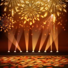 Light Firework Photography Scenery Backdrop Music Dance Theme Banner BVU-284