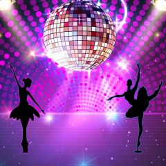 Ball Light Dancer Photography Scenery Backdrop Music Dance Theme Banner BVU-292