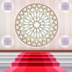 Circle Stair Photography Scenery Backdrop Stairs Theme Banner BVU-305