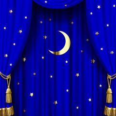 Moon Star Curtain Photography Scenery Backdrop Stage Carpet Theme Banner BVU-308