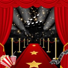 Pillar Curtain Red Carpet Photography Scenery Backdrop Stage Carpet Theme Banner BVU-312