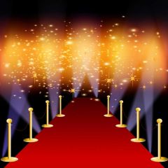 Red Carpet Pillar Light Photography Scenery Backdrop Stage Carpet Theme Banner BVU-343
