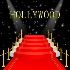 Stair Pillar Star Photography Scenery Backdrop Stage Carpet Theme Banner BVU-344