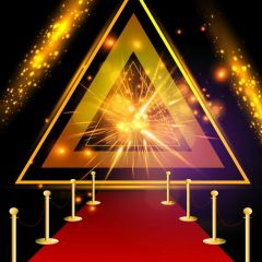 Gold Light Pillar Carpet Photography Scenery Backdrop Stage Carpet Theme Banner BVU-353