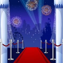 Pillar Firework Photography Scenery Backdrop Stage Carpet Theme Banner BVU-386