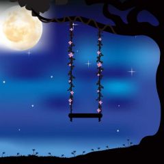 Star Moon Photography Scenery Backdrop Night Theme Banner BVU-409