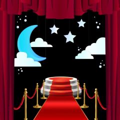 Moon Star Photography Scenery Backdrop Stage Carpet Theme Banner BVU-414