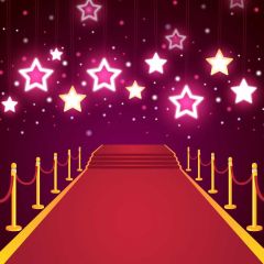 Carpet Pillar Star Photography Scenery Backdrop Stage Carpet Theme Banner BVU-428