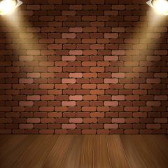 Brick Light Floor Photography Scenery Backdrop Wall Theme Banner BVU-433