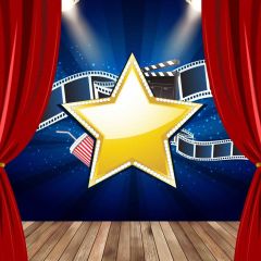 Floor Curtain Photography Scenery Backdrop Music Dance Theme Banner BVU-439