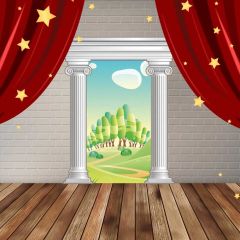 Curtain Floor Photography Scenery Backdrop Stage Carpet Theme Banner BVU-442