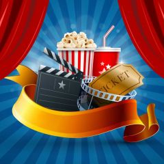 Curtain Movie Photography Scenery Backdrop Music Dance Theme Banner BVU-452