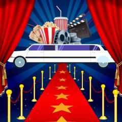 Carpet Pillar Photography Scenery Backdrop Stage Carpet Theme Banner BVU-454