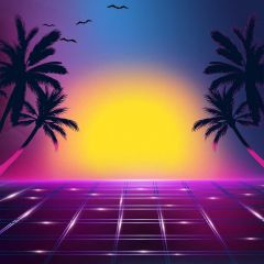 Tree Bird Photography Scenery Backdrop Ocean Theme Banner BVU-457