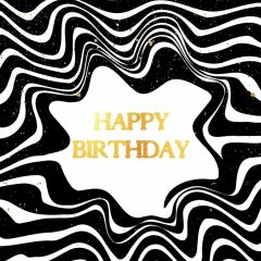 Birthday Black And White Photography Scenery Backdrop Birthday Party Theme Banner BVU-475