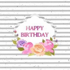 Birthday Flower Photography Scenery Backdrop Birthday Party Theme Banner BVU-481