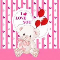 Animal Ballon Photography Scenery Backdrop Love Theme Banner BVU-482